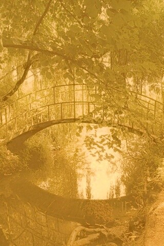 Живописный мостик обои