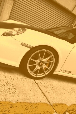 Белый порше обои