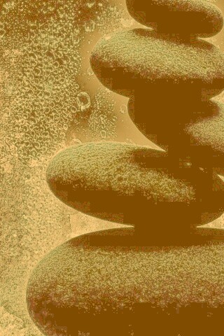 Башня из камней под водой обои