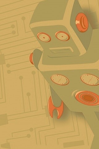 Векторный робот обои