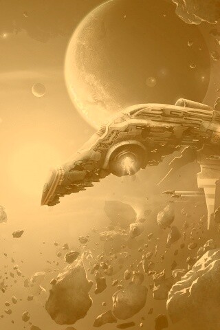 Космические корабли в поясе метеоритов обои