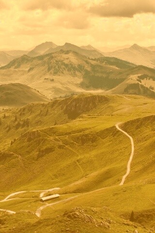 Извилистая горная дорога обои