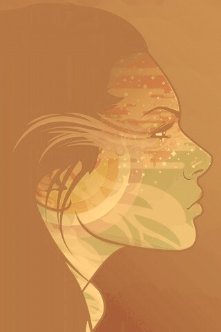 Профиль девушки обои