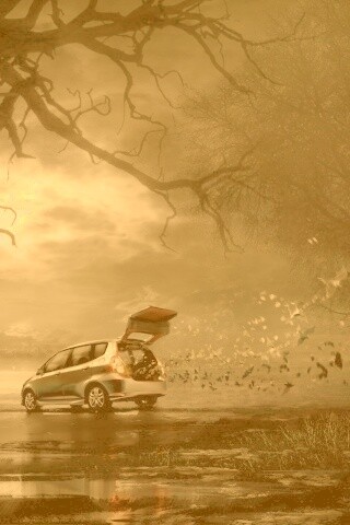 Темное авто обои