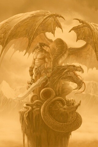 Варвар и дракон обои