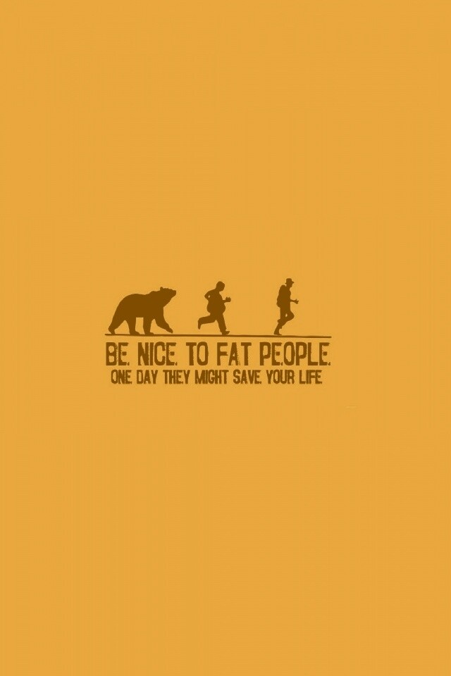 Be nice to fat people обои