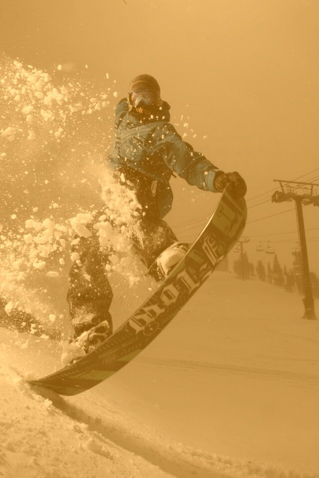 Сноубордист обои