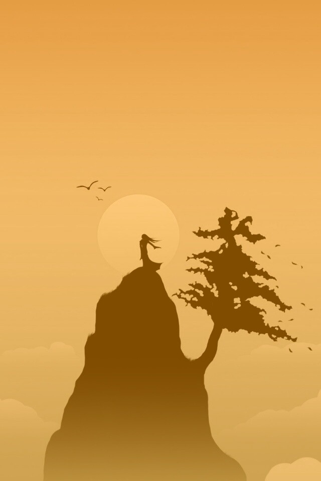 Одна на вершине обои