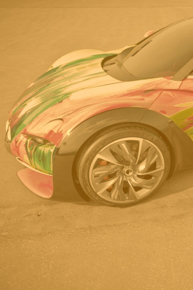 Раскрашенный спорткар ситроен обои