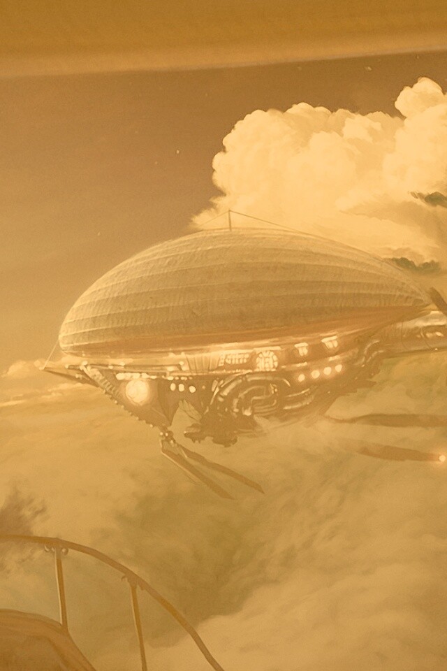 Инопланетный дирижабль обои