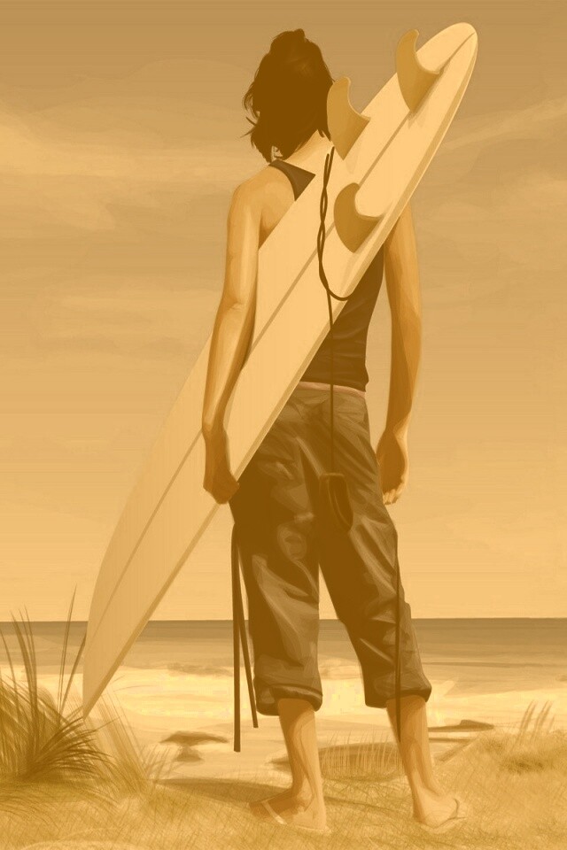 В ожидании волны обои