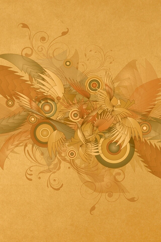 Перья и круги обои