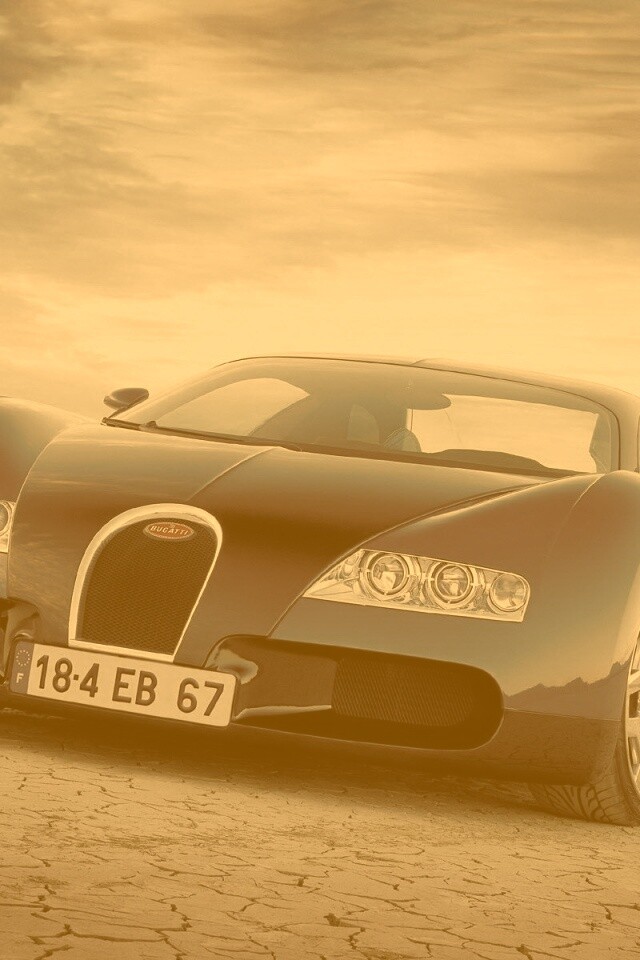 Бугатти в пустыне обои