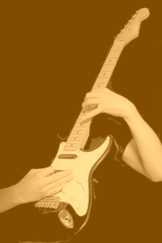 Игра на электрогитаре обои