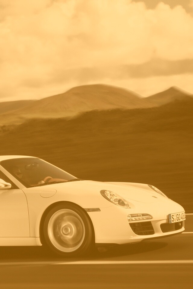 Белый порш обои