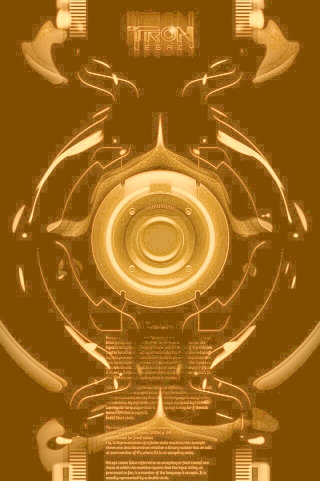 Tron Data Amber обои