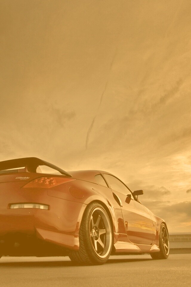 Красный ниссан обои