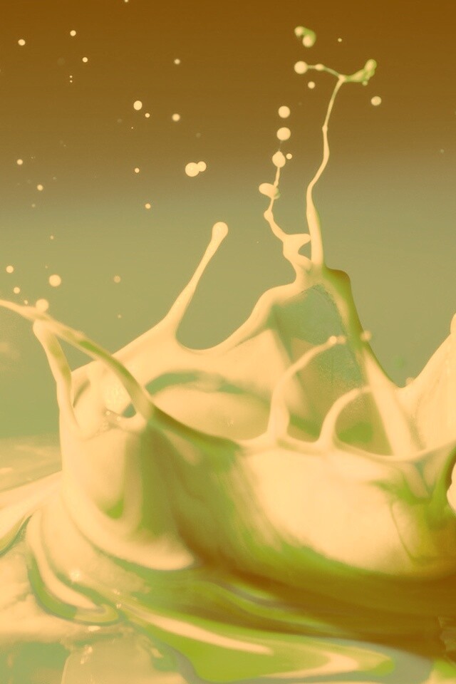 Брызги зеленой краски обои