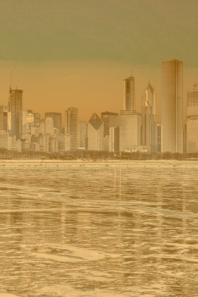 Зима в мегаполисе обои