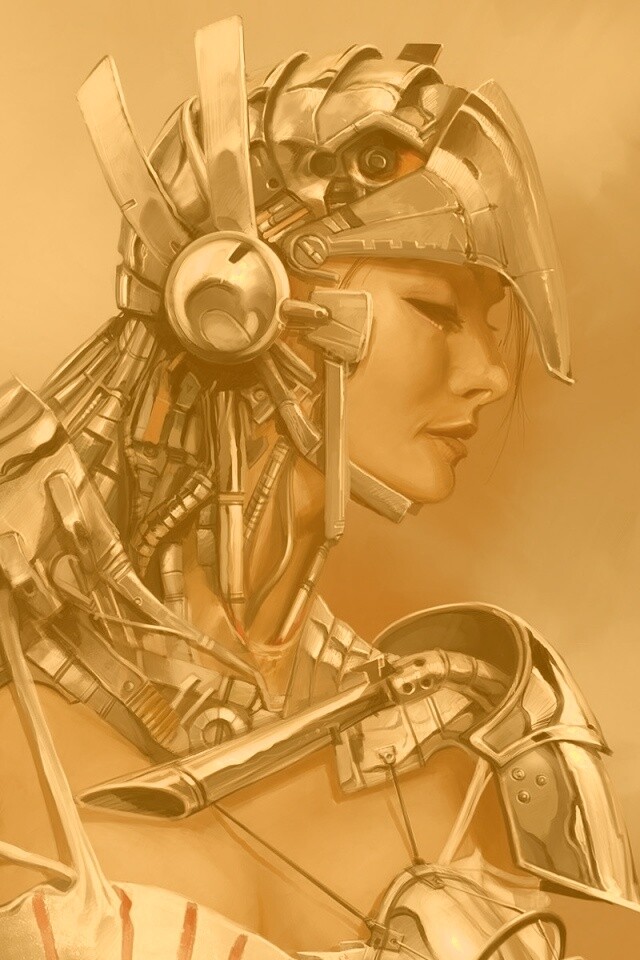 Девушка в силовой броне обои