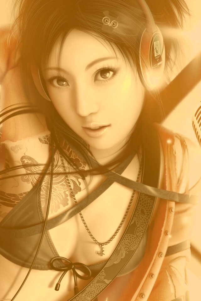 Поющая японка обои