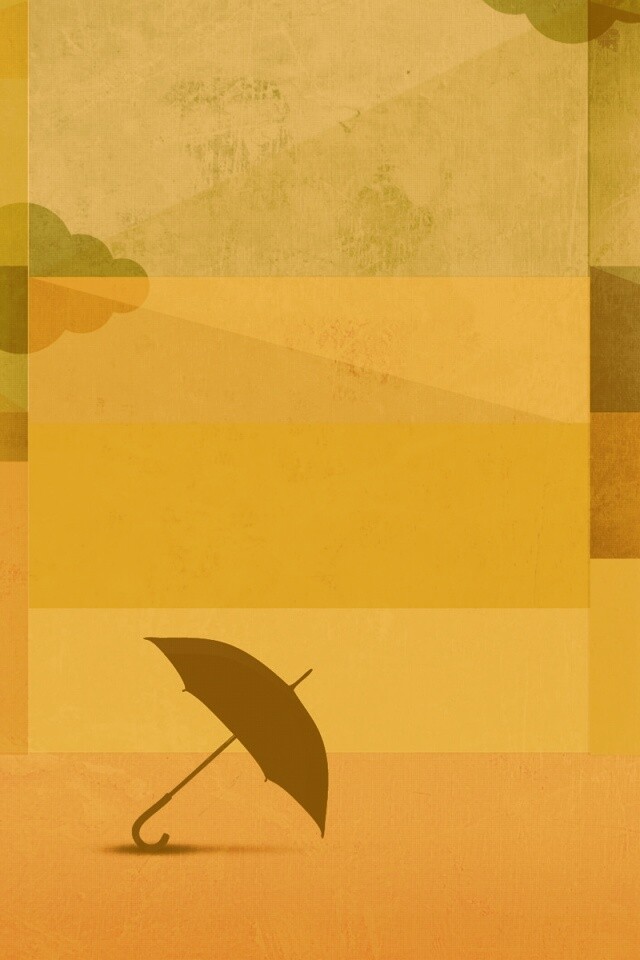 Силуэт зонтика обои