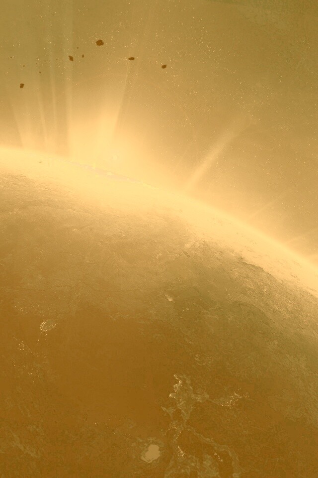 Восход над планетой обои