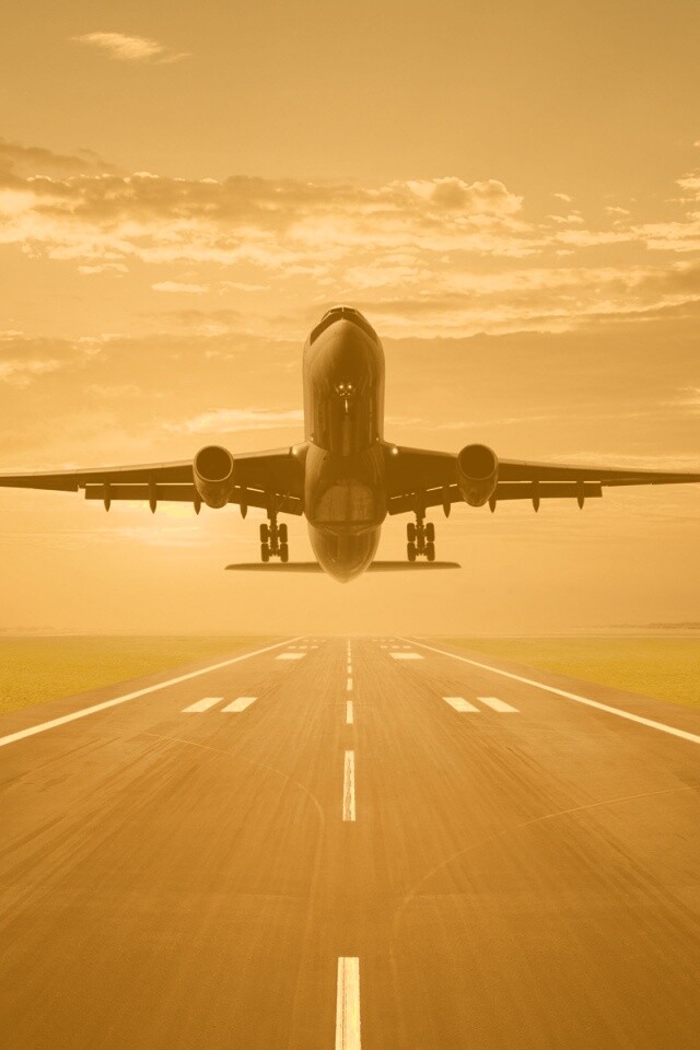 Взлетающий самолет обои