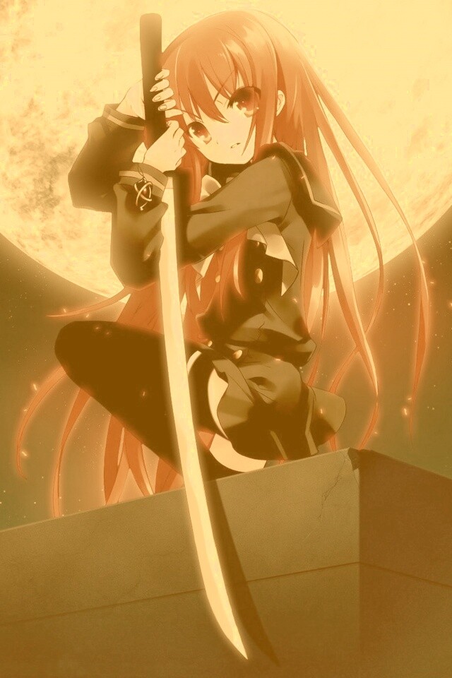 Девочка с катаной обои