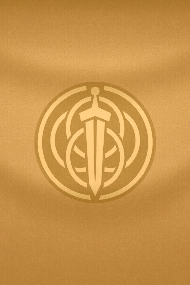 Меч на фоне колец обои