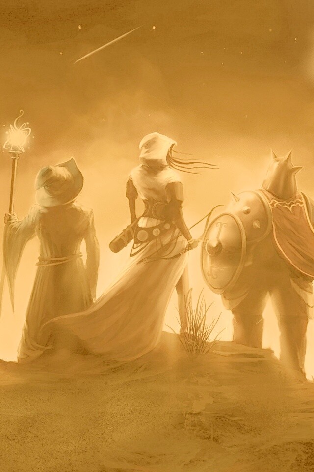 Воин, лучник и маг обои