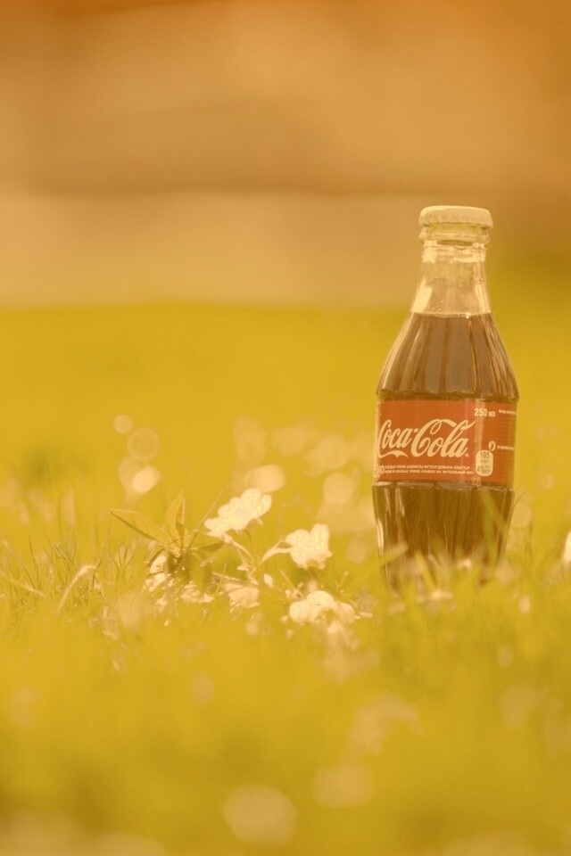 Кока-Кола на траве обои