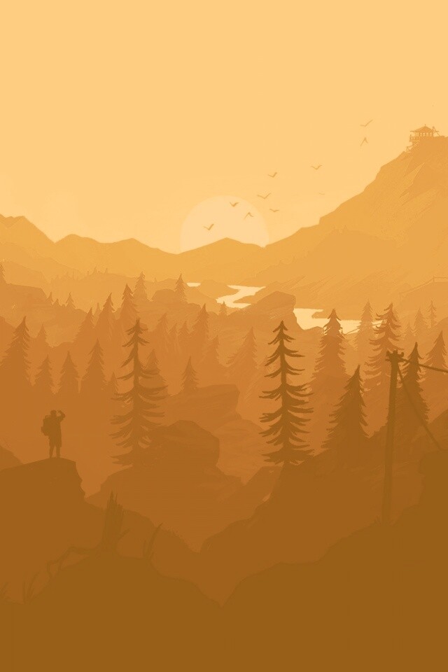 Красный Firewatch обои