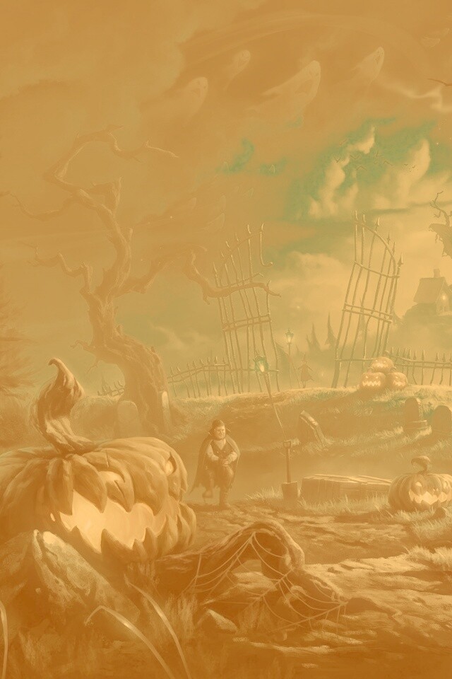 Кладбище на Хэллоувин обои