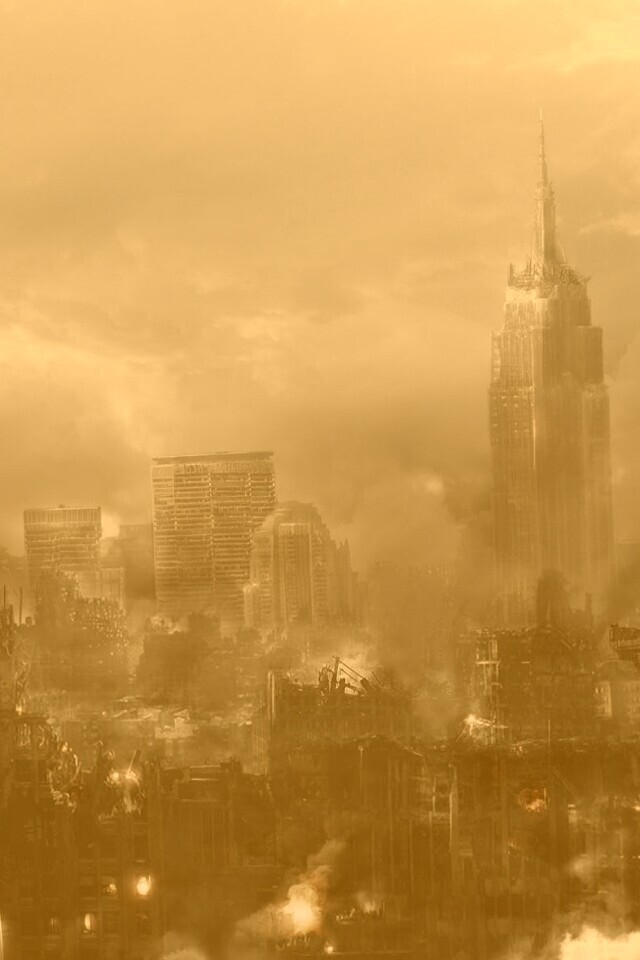 Город после ядерного взрыва обои