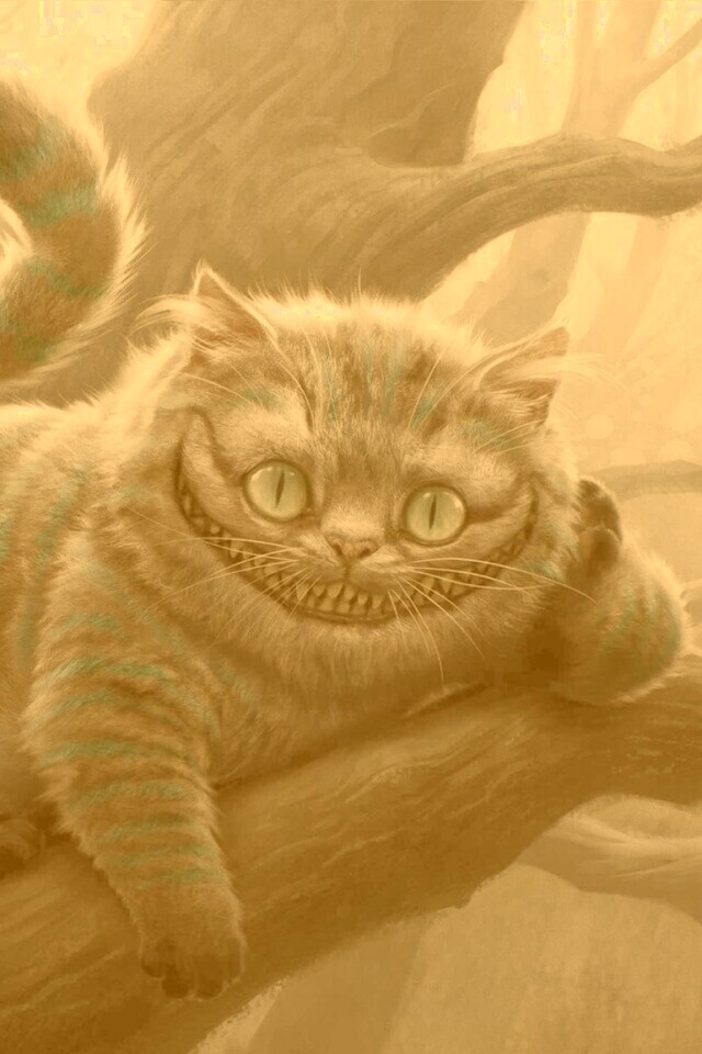 Чеширский кот обои