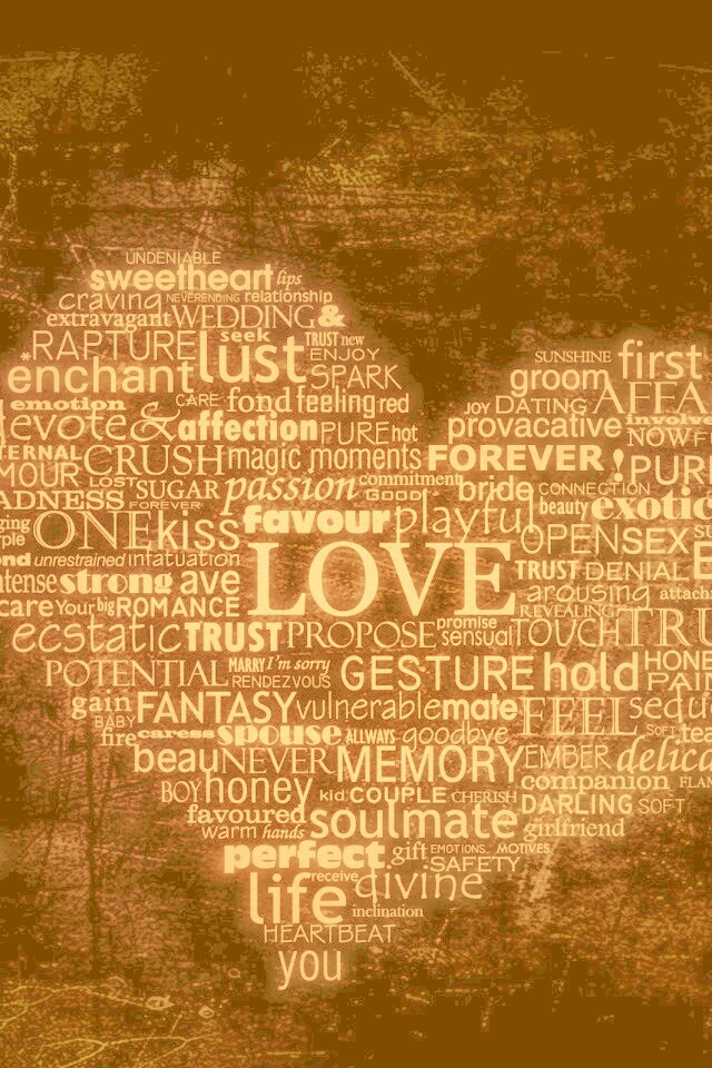 Слова любви обои