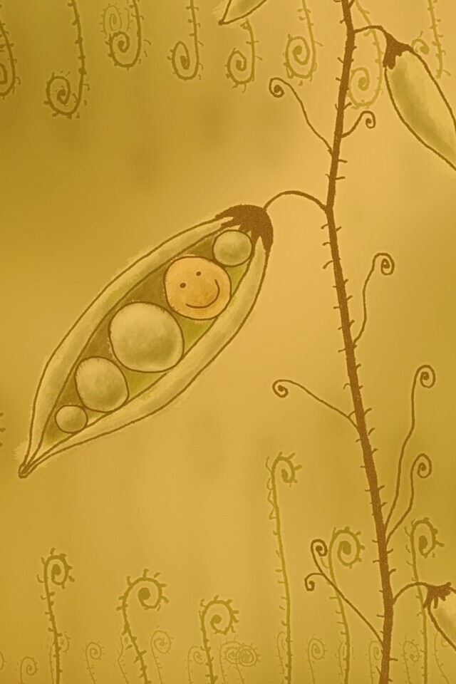 Мультяшная горошина обои