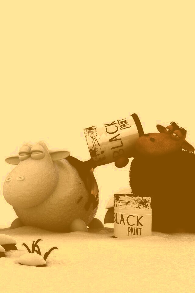 Овечки лепят снеговиков обои