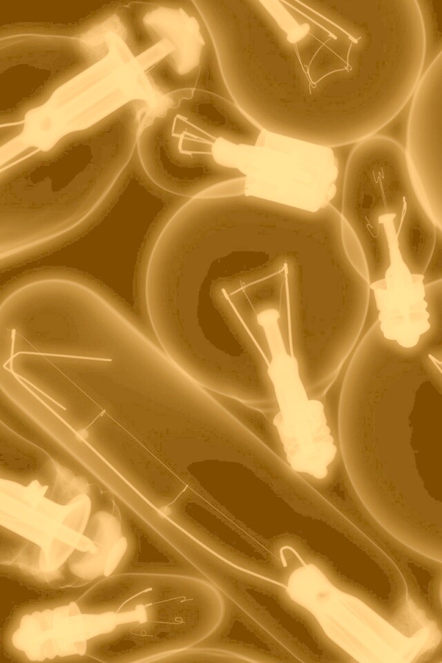 Лампочки под рентгеном обои