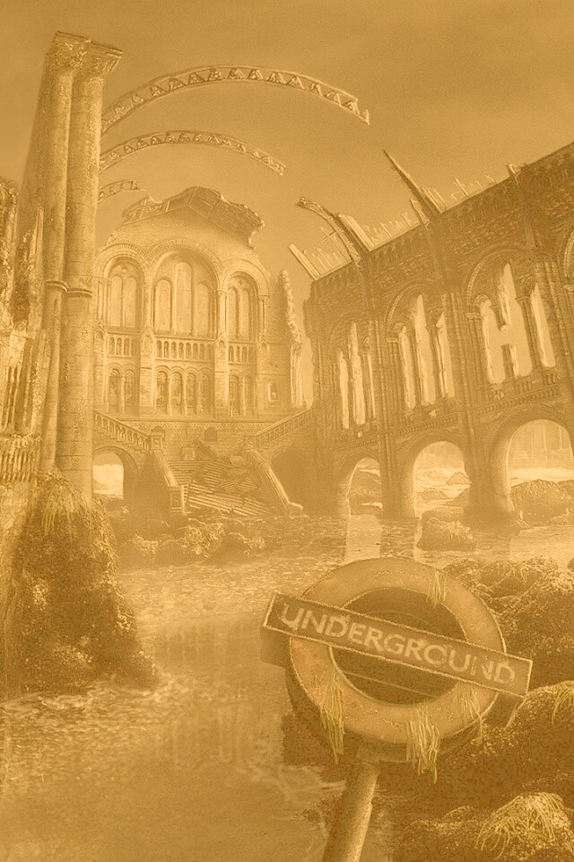 Затопленные руины обои