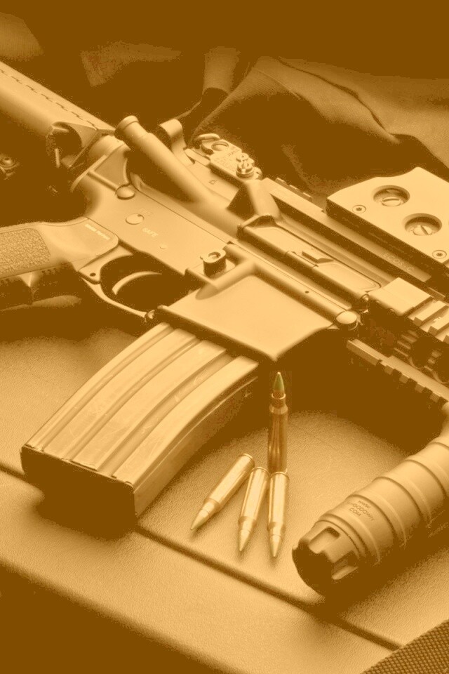 Черный автомат обои