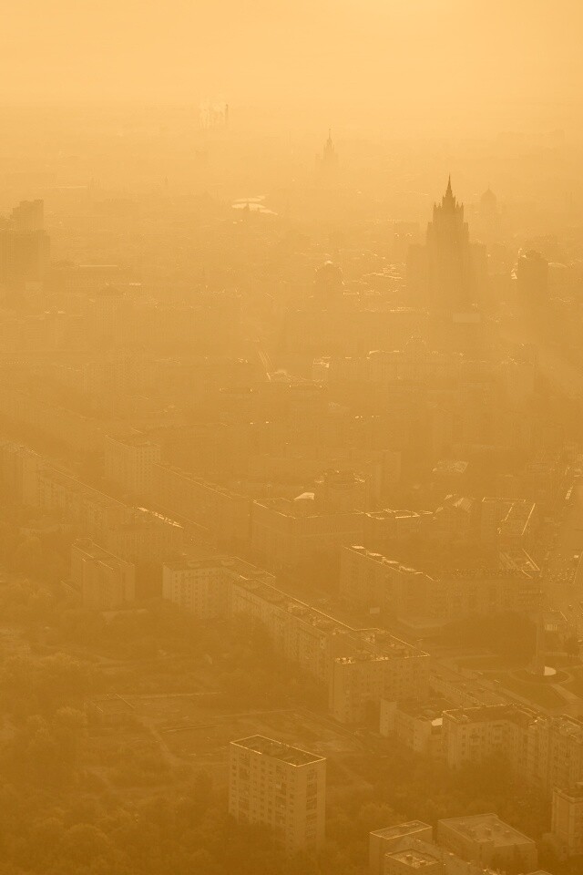 Москва в тумане обои