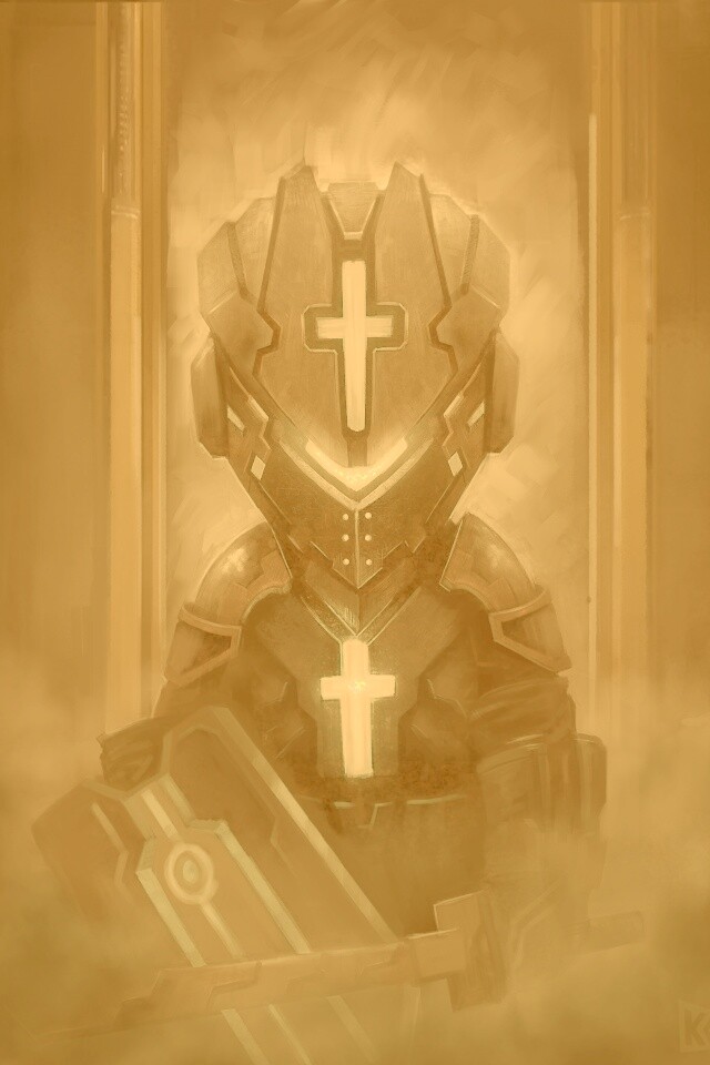 Рыцарь в стиле Dead Space обои