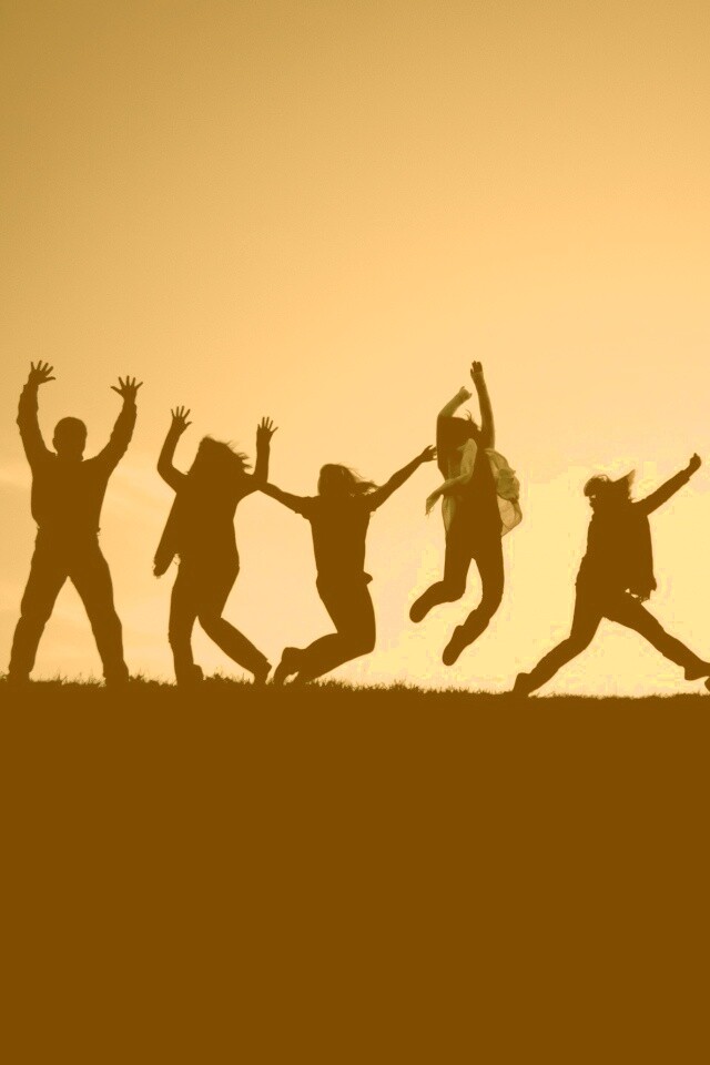 Силуэты людей обои