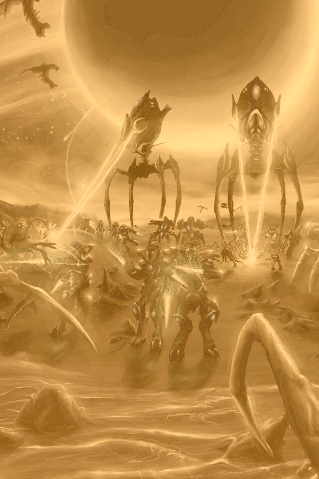 Протосы против зергов обои