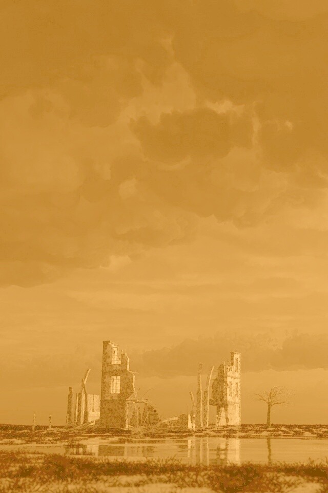 Руины здания обои