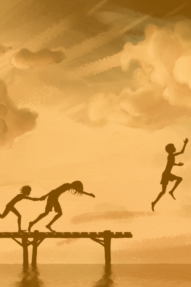 Прыжки с причала обои