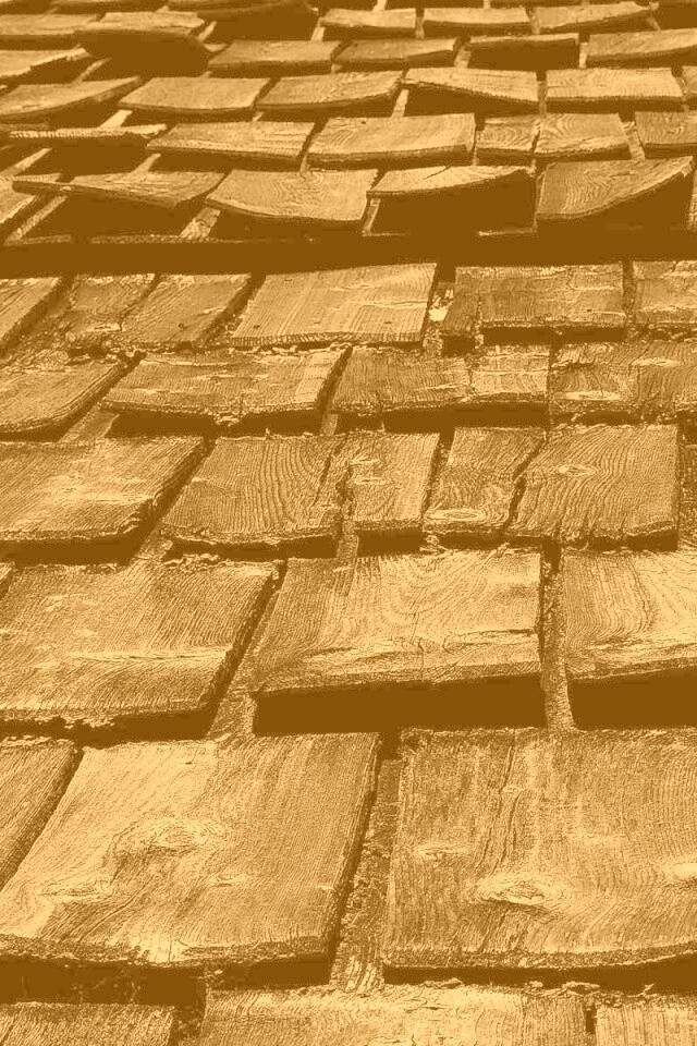 Деревянная крыша обои