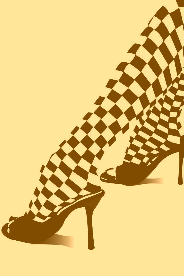 Ножки в шахматных колготах обои